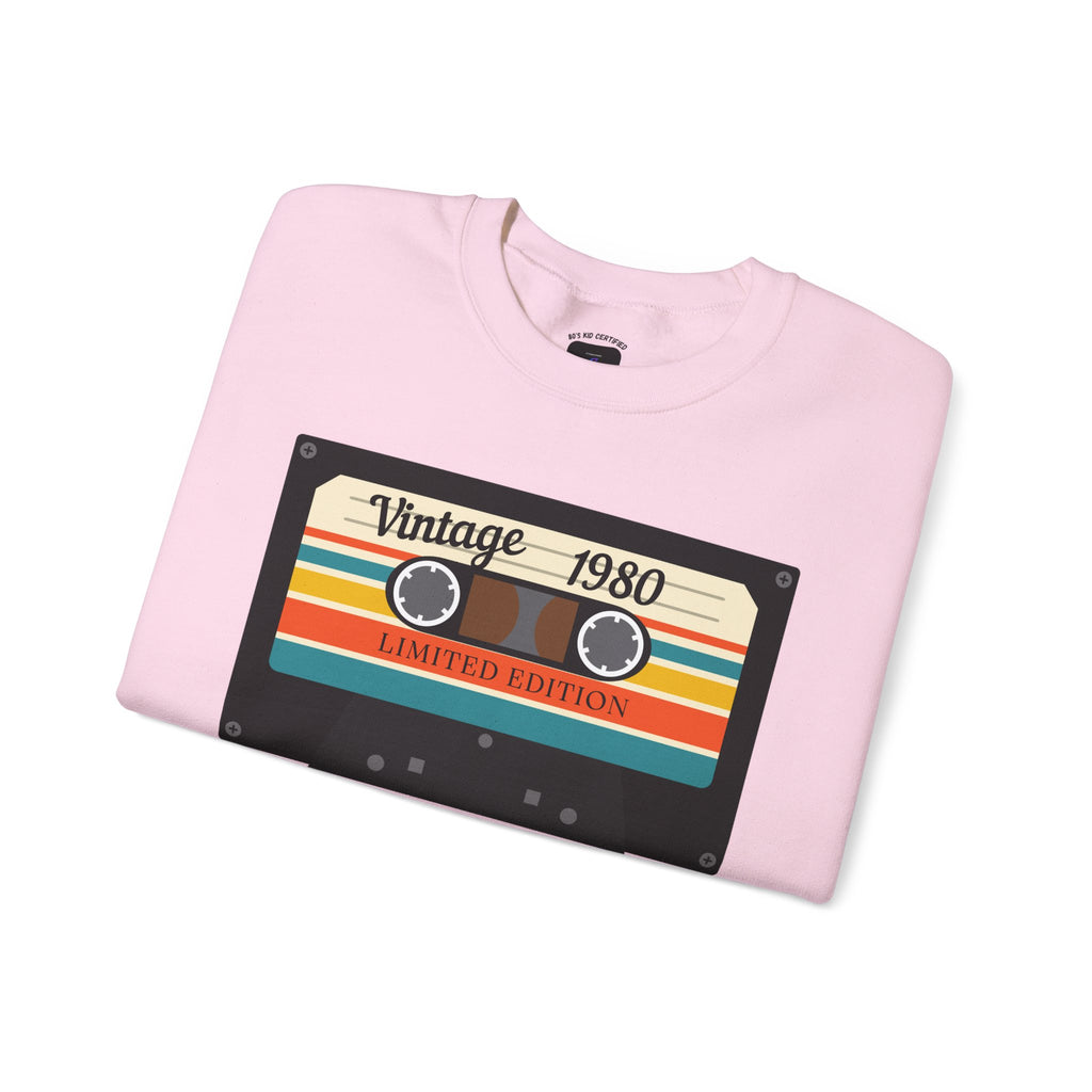 Vintage 1980 Cassette Sweatshirt — Retro Limited Edition Crewneck