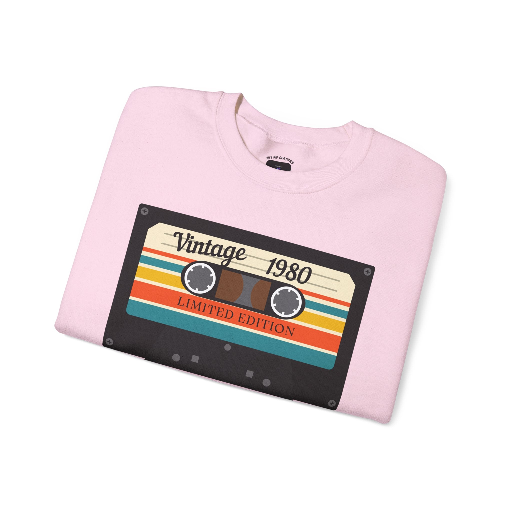 Vintage 1980 Cassette Sweatshirt — Retro Limited Edition Crewneck