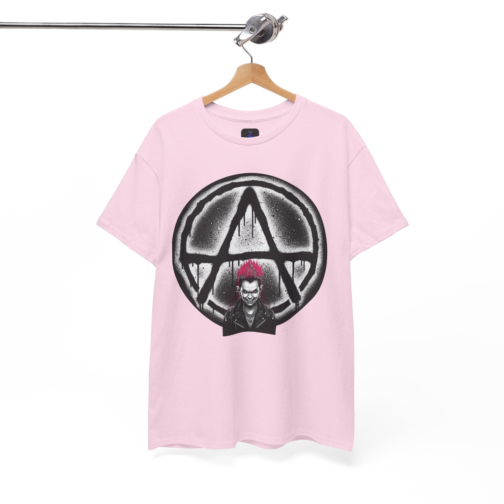 Anarchy Punk Graphic Tee — Red-Mohawk Rebel Shirt 80's Fashion