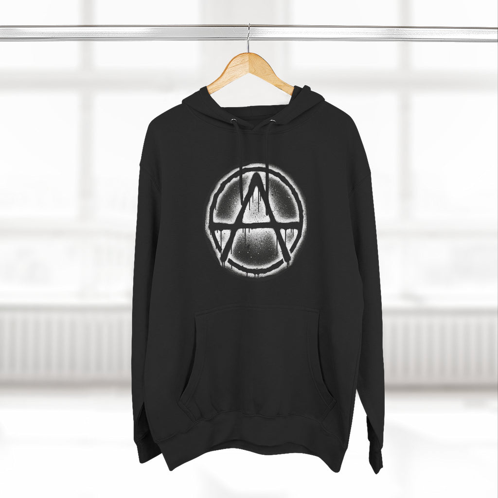 Anarchy Symbol Hoodie — Grunge Circle Anarchy Graphic Pullover 80's Fashion