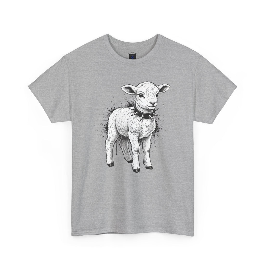 80s Punk Rock Lamb Illustration Tee — Vintage Baby Sheep Graphic T-Shirt