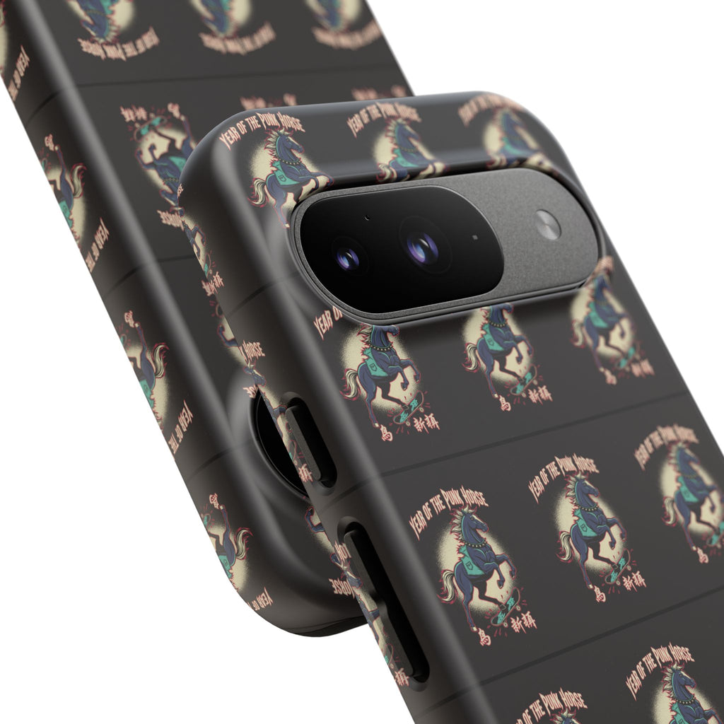 Year of the Punk Horse T-Shirt 80s Punk Skater Graffiti Street Art Chinese New Year Horse Graphic