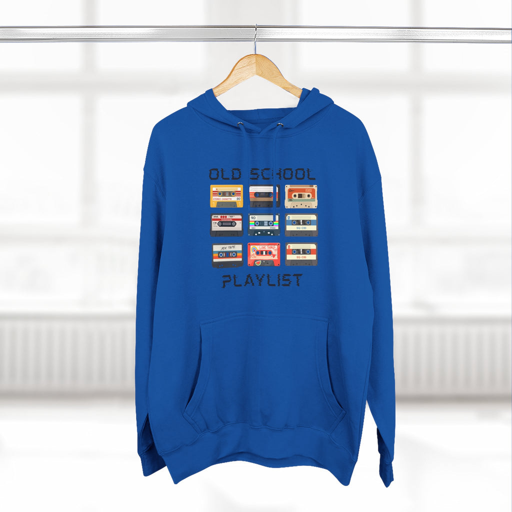 Old School Playlist Hoodie — Retro 80s Cassette Tape Graphic Pullover