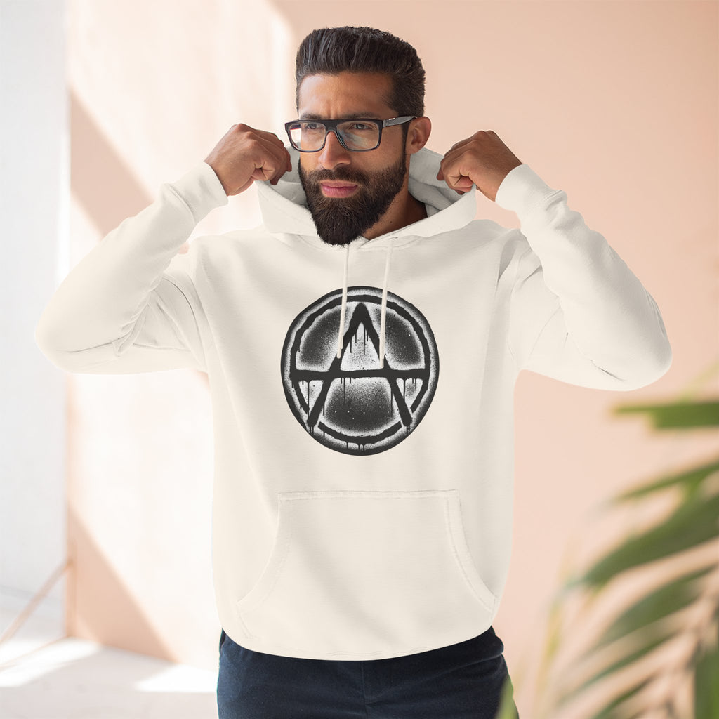 Anarchy Symbol Hoodie — Grunge Circle Anarchy Graphic Pullover 80's Fashion