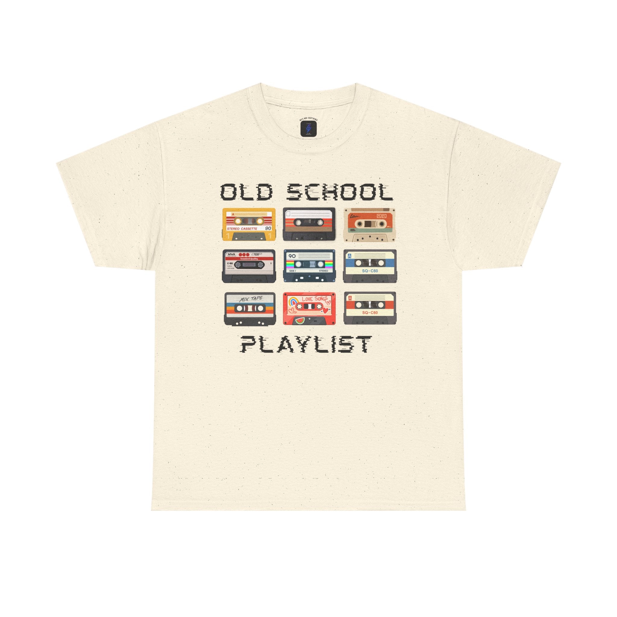 Old School Playlist T-Shirt — Retro 80s Cassette Tape Graphic Tee