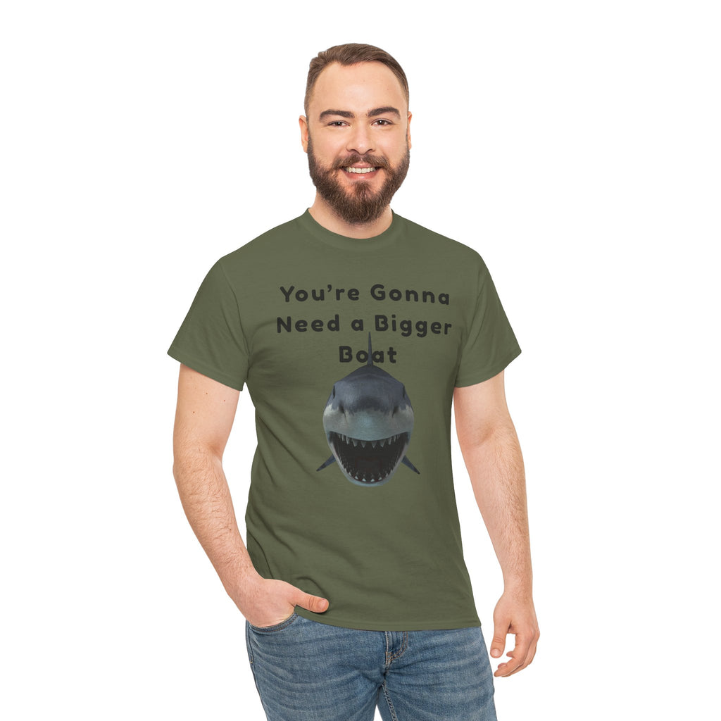 Shark Graphic Tee — "You're Gonna Need a Bigger Boat" Casual T-Shirt 80's Movie Qoutes