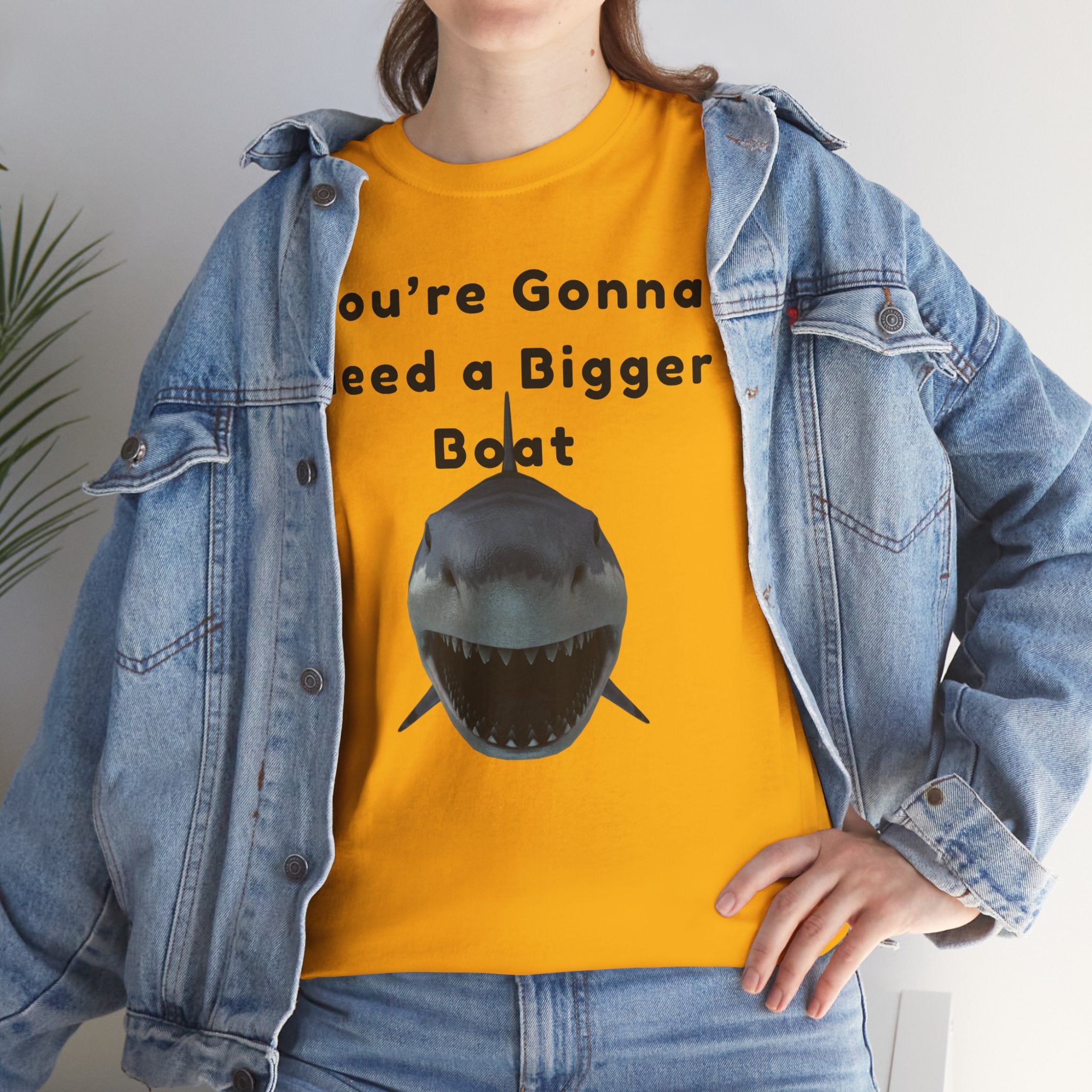 Shark Graphic Tee — "You're Gonna Need a Bigger Boat" Casual T-Shirt 80's Movie Qoutes