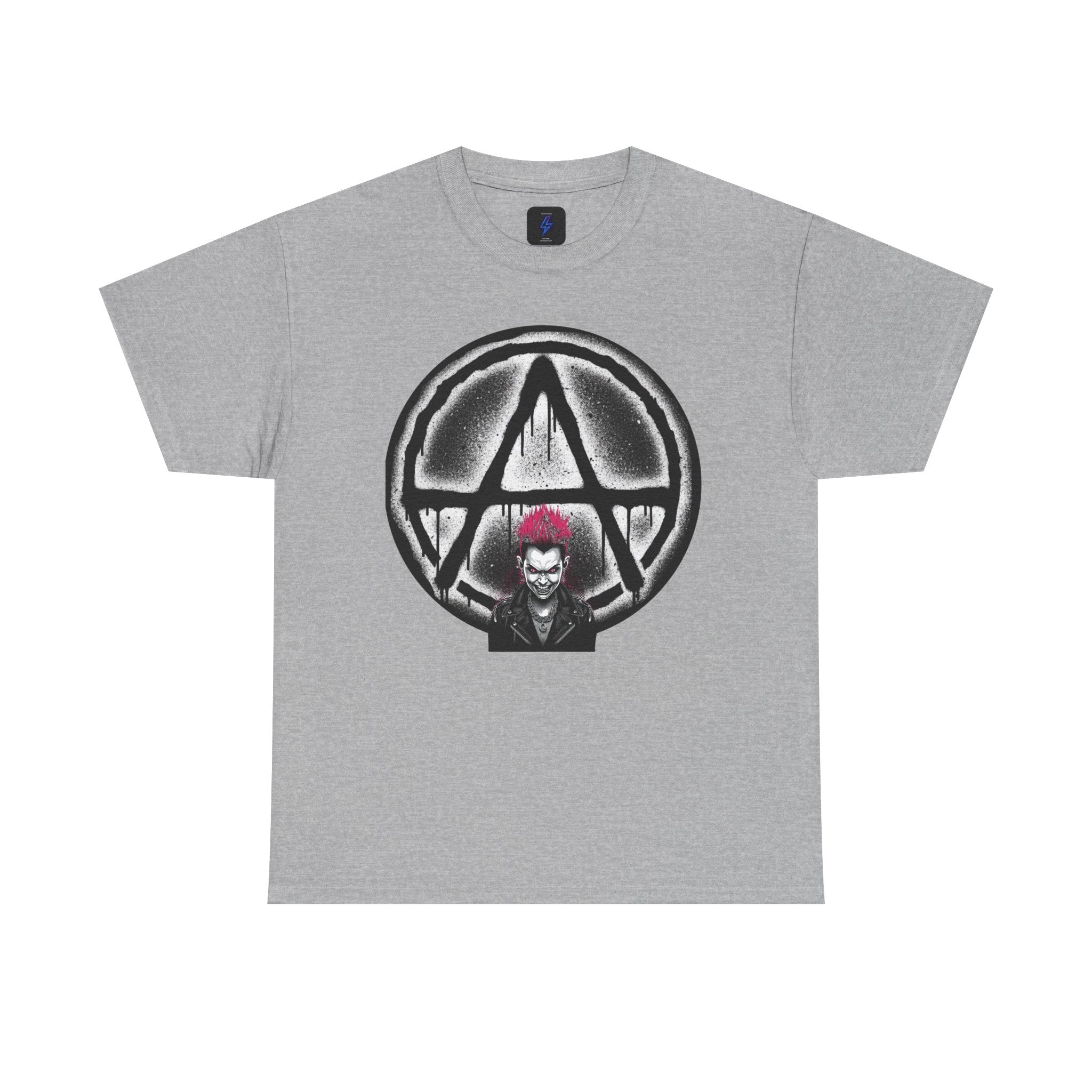 Anarchy Punk Graphic Tee — Red-Mohawk Rebel Shirt 80's Fashion