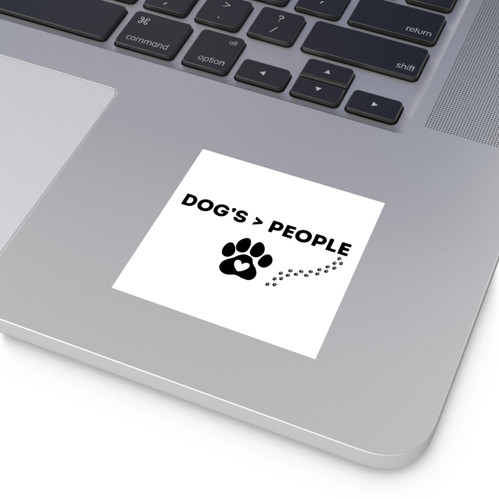 Dogs > People paw print decal Sticker | Square indoor outdoor vinyl