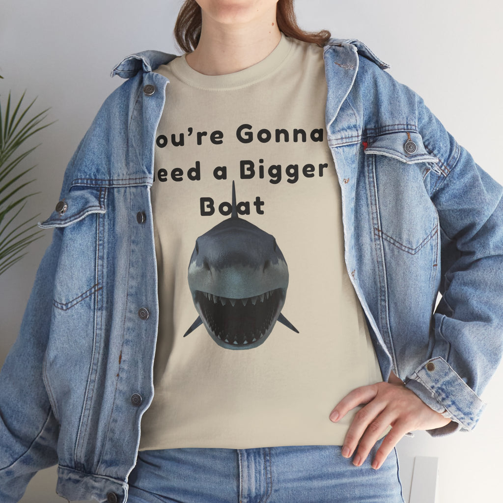 Shark Graphic Tee — "You're Gonna Need a Bigger Boat" Casual T-Shirt 80's Movie Qoutes