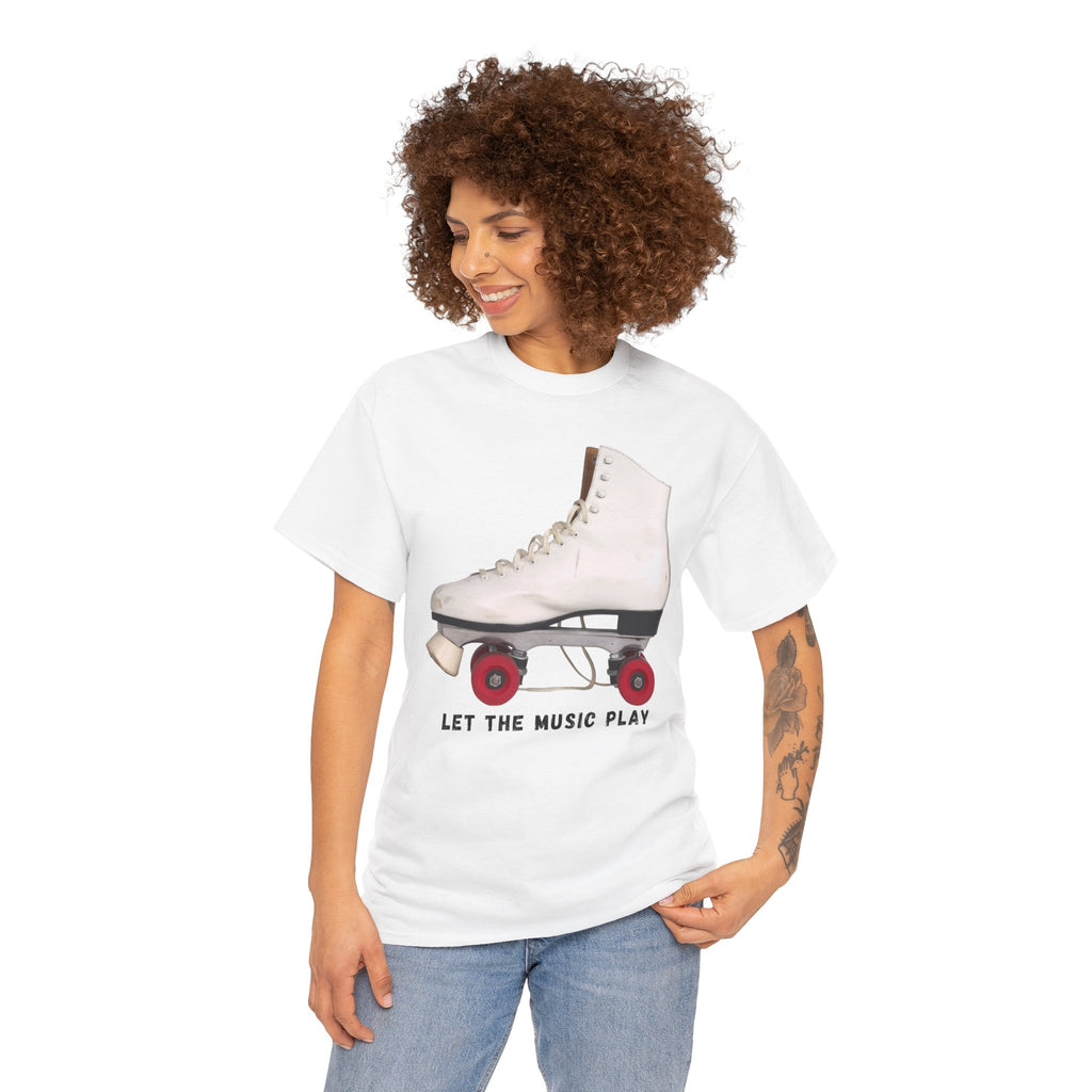 Roller Skate Tee — "Let the Music Play" Graphic T-Shirt
