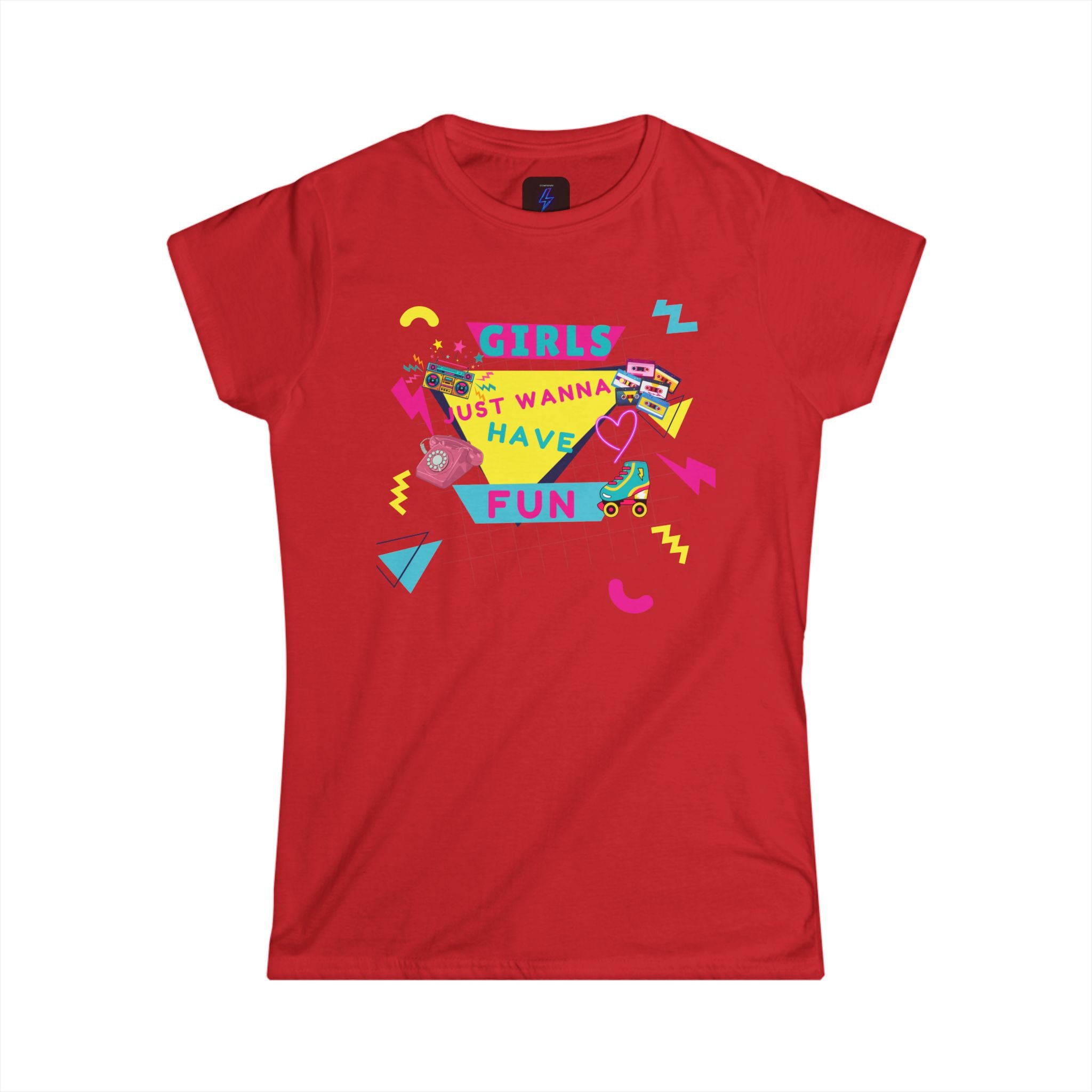 Girls Just Wanna Have Fun Graphic Tee — 80s Retro Women’s T-Shirt