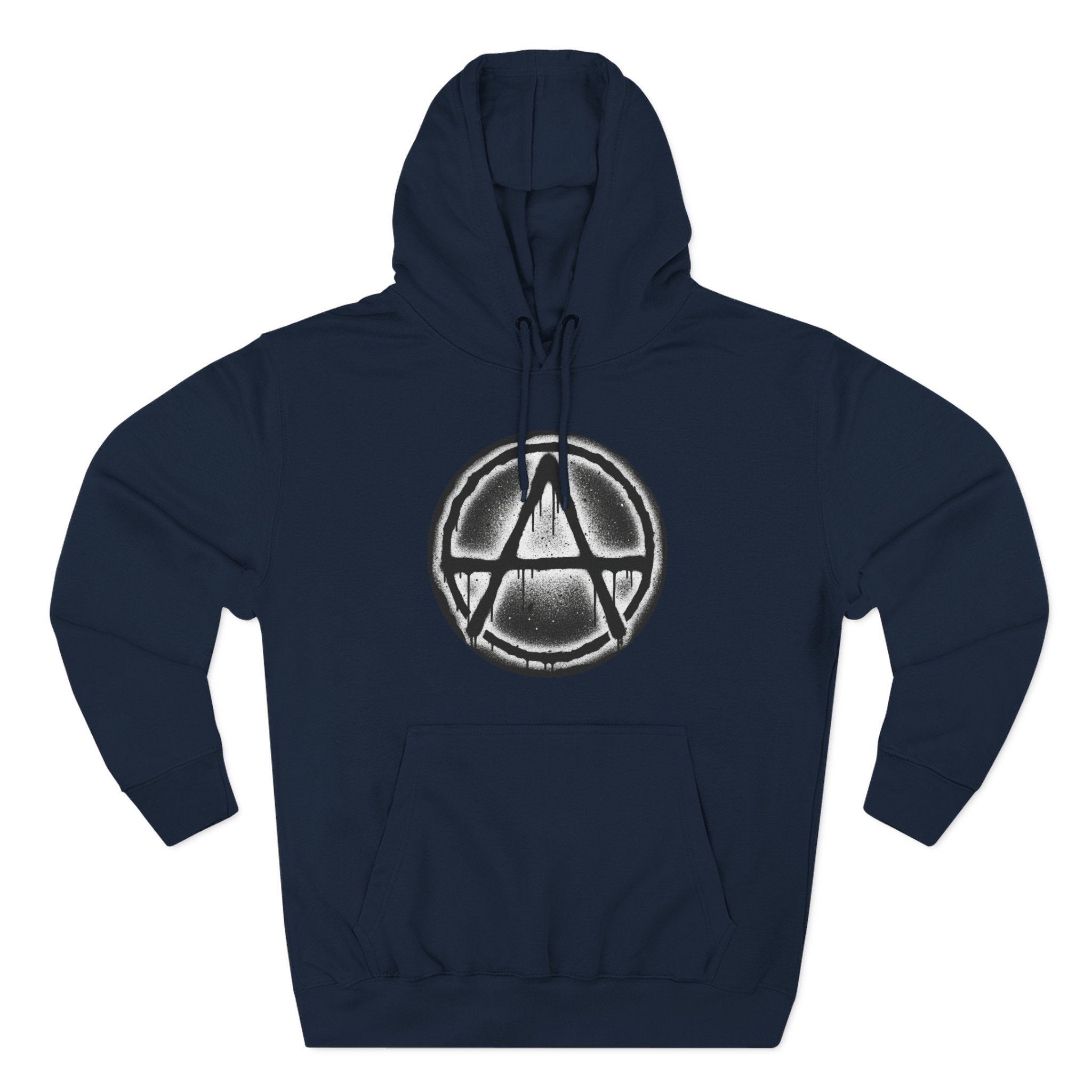 Anarchy Symbol Hoodie — Grunge Circle Anarchy Graphic Pullover 80's Fashion