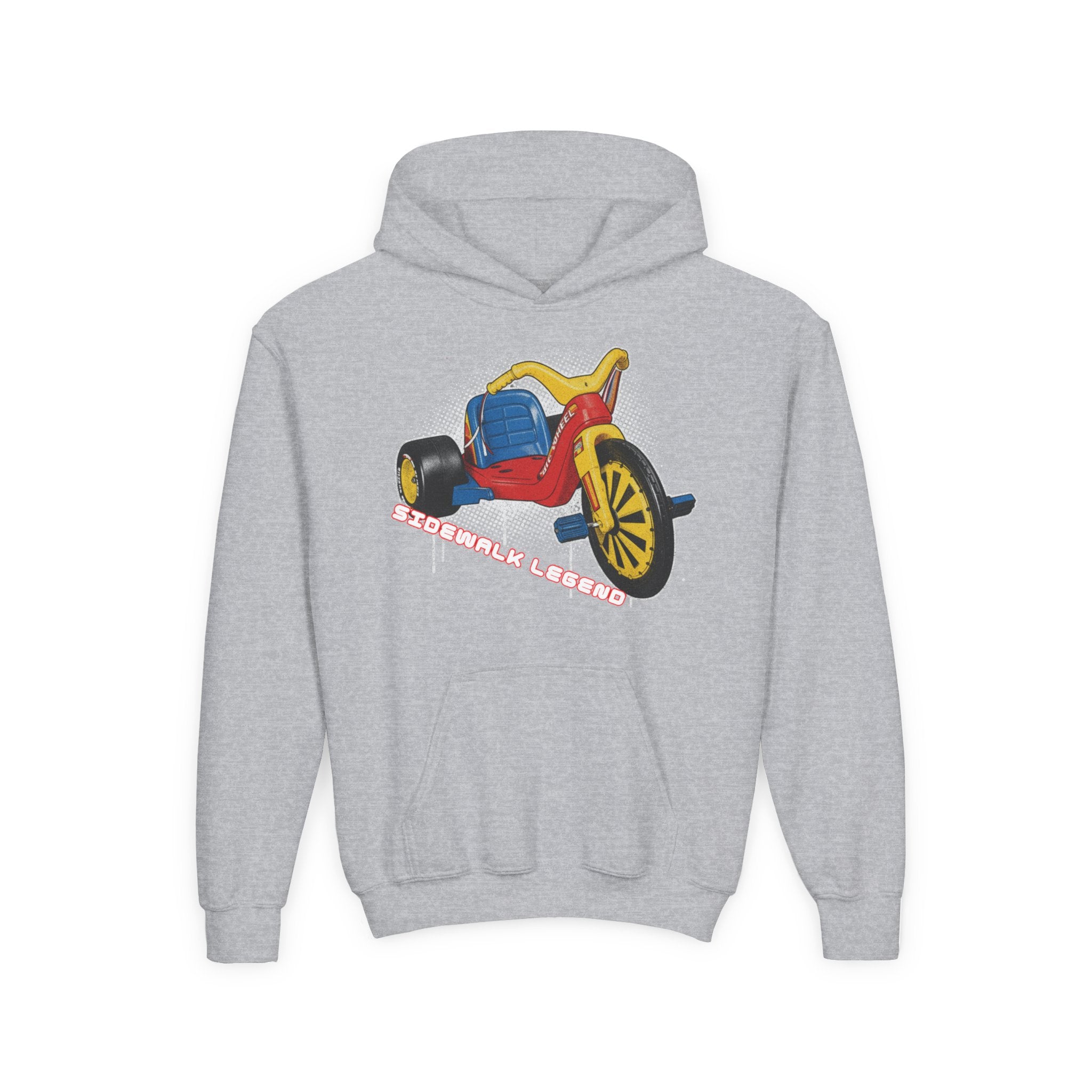 Kids Tricycle Graphic Hoodie — Retro Ride Design (Youth) 80s Fashion