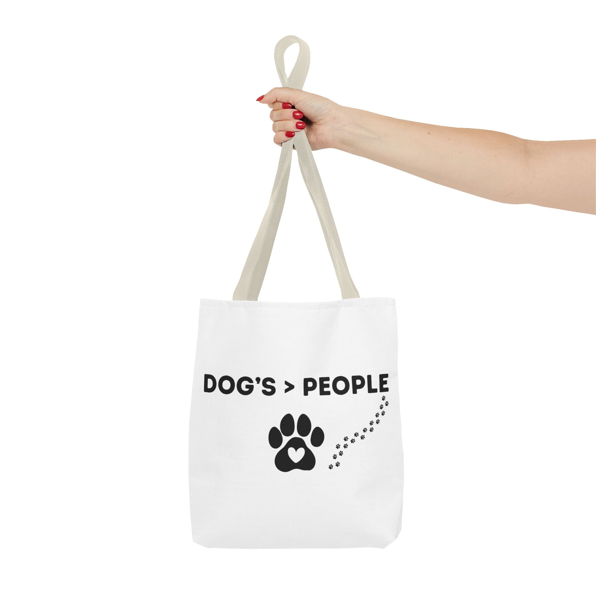 DOG'S > PEOPLE Tote Bag | Dog Paw Heart Design