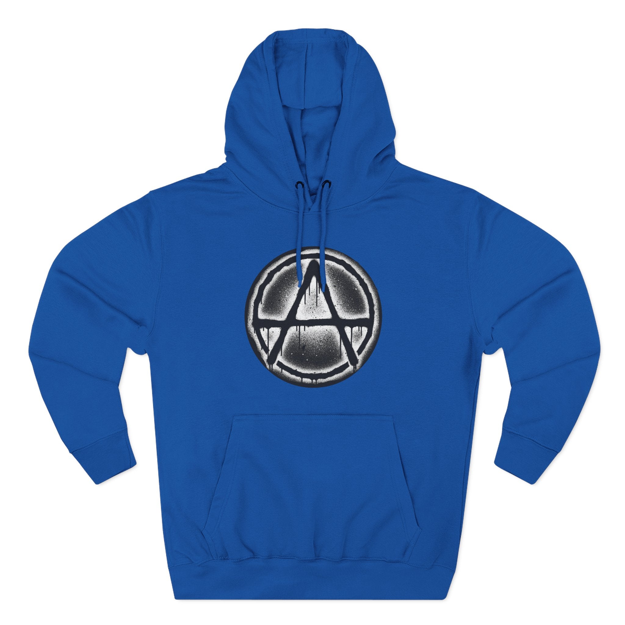 Anarchy Symbol Hoodie — Grunge Circle Anarchy Graphic Pullover 80's Fashion
