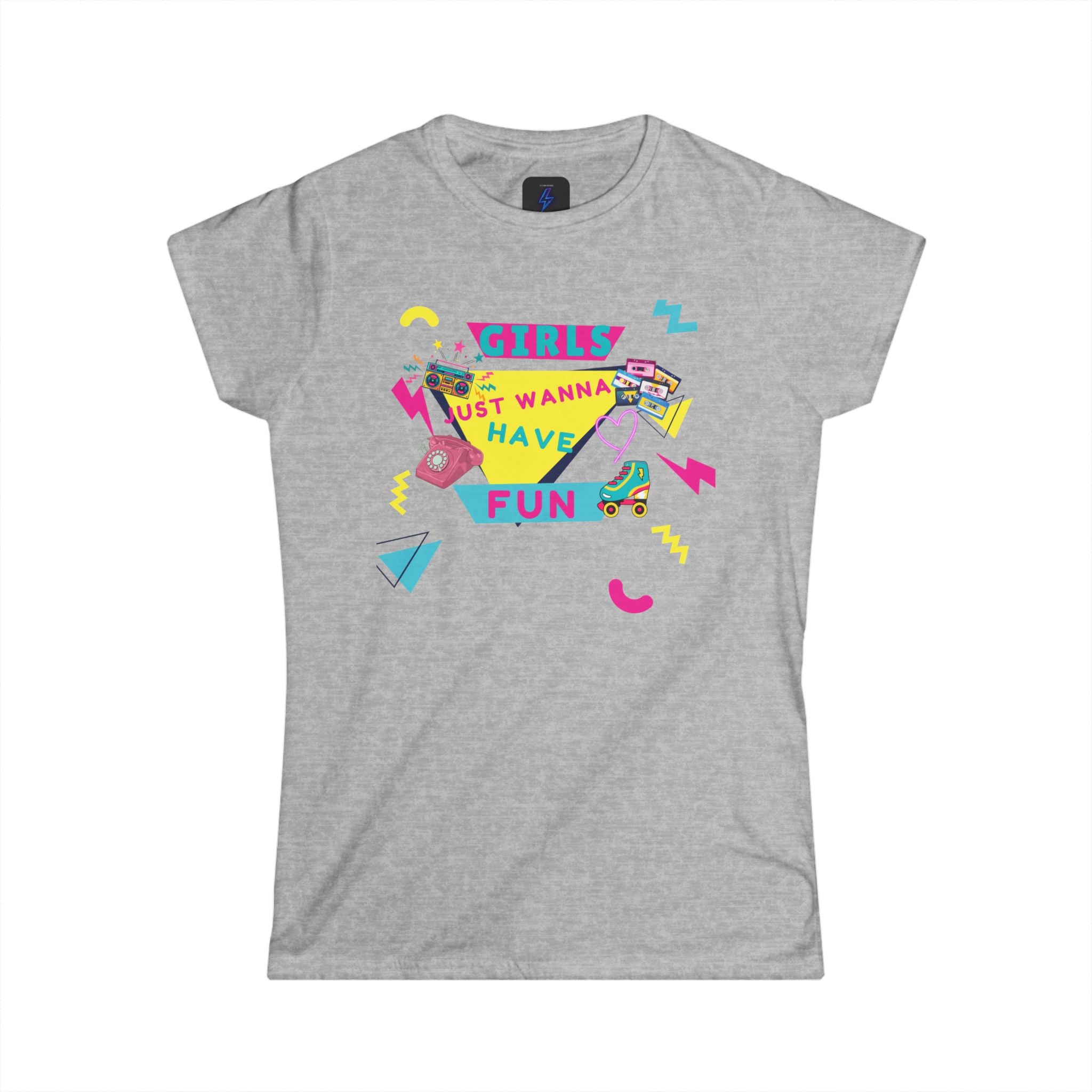 Girls Just Wanna Have Fun Graphic Tee — 80s Retro Women’s T-Shirt