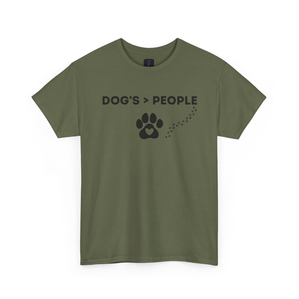 DOGS > PEOPLE TShirt | Paw Print Graphic Tee Dog Lover Shirt