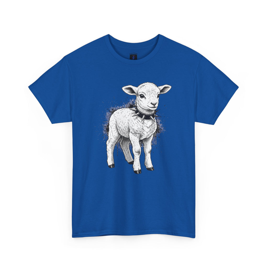 80s Punk Rock Lamb Illustration Tee — Vintage Baby Sheep Graphic T-Shirt