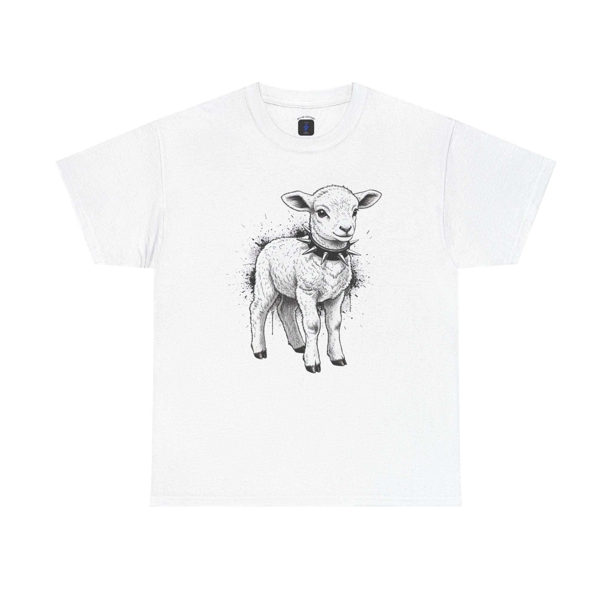 80s Punk Rock Lamb Illustration Tee — Vintage Baby Sheep Graphic T-Shirt