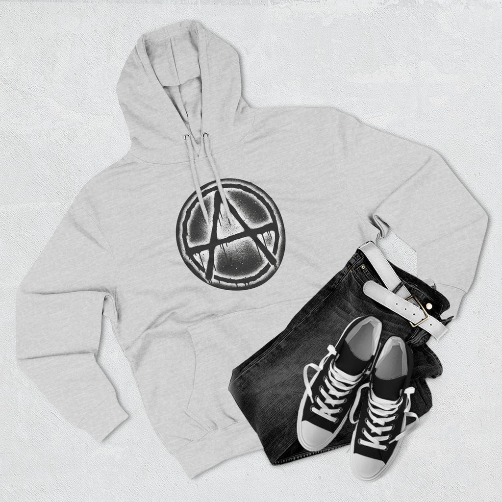 Anarchy Symbol Hoodie — Grunge Circle Anarchy Graphic Pullover 80's Fashion