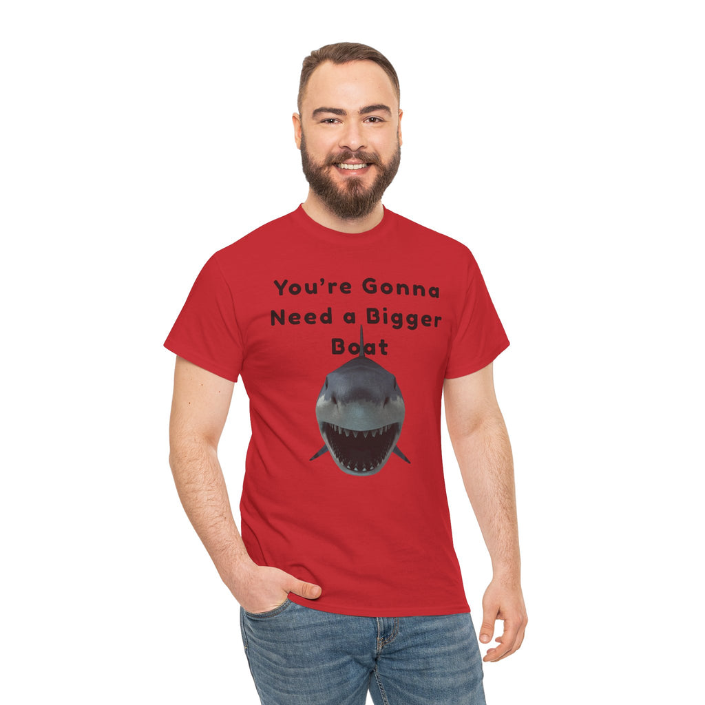 Shark Graphic Tee — "You're Gonna Need a Bigger Boat" Casual T-Shirt 80's Movie Qoutes