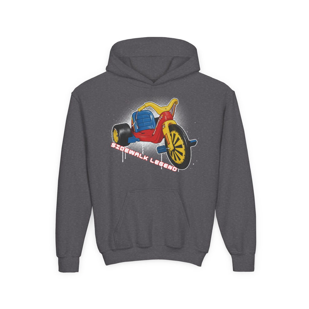Kids Tricycle Graphic Hoodie — Retro Ride Design (Youth) 80s Fashion