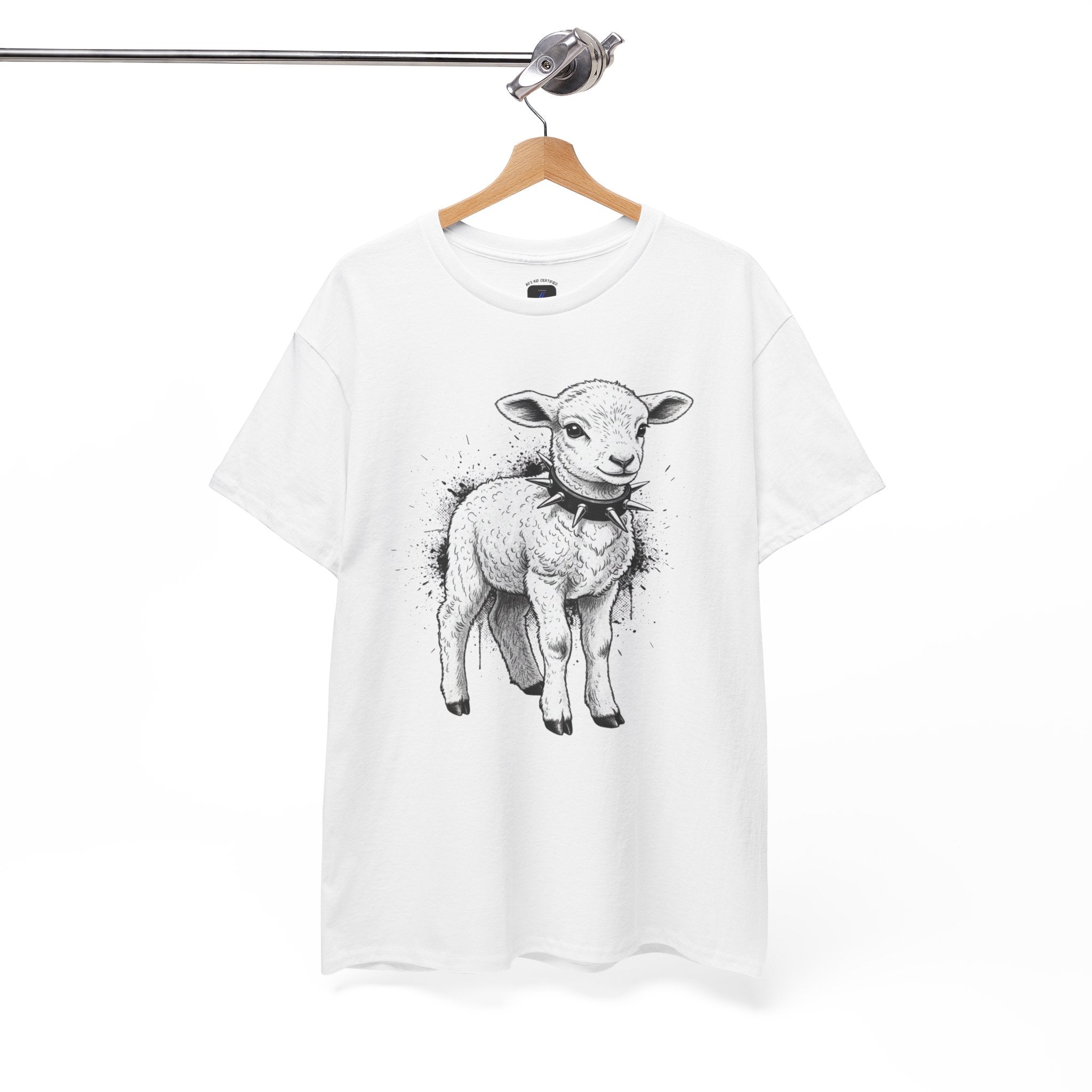 80s Punk Rock Lamb Illustration Tee — Vintage Baby Sheep Graphic T-Shirt