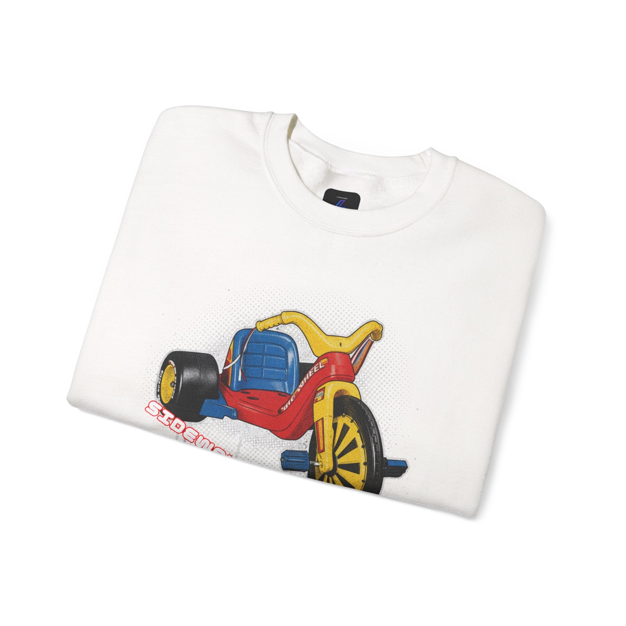 Big Wheel Tricycle Illustration Sweatshirt | Retro 80s Kid Certified