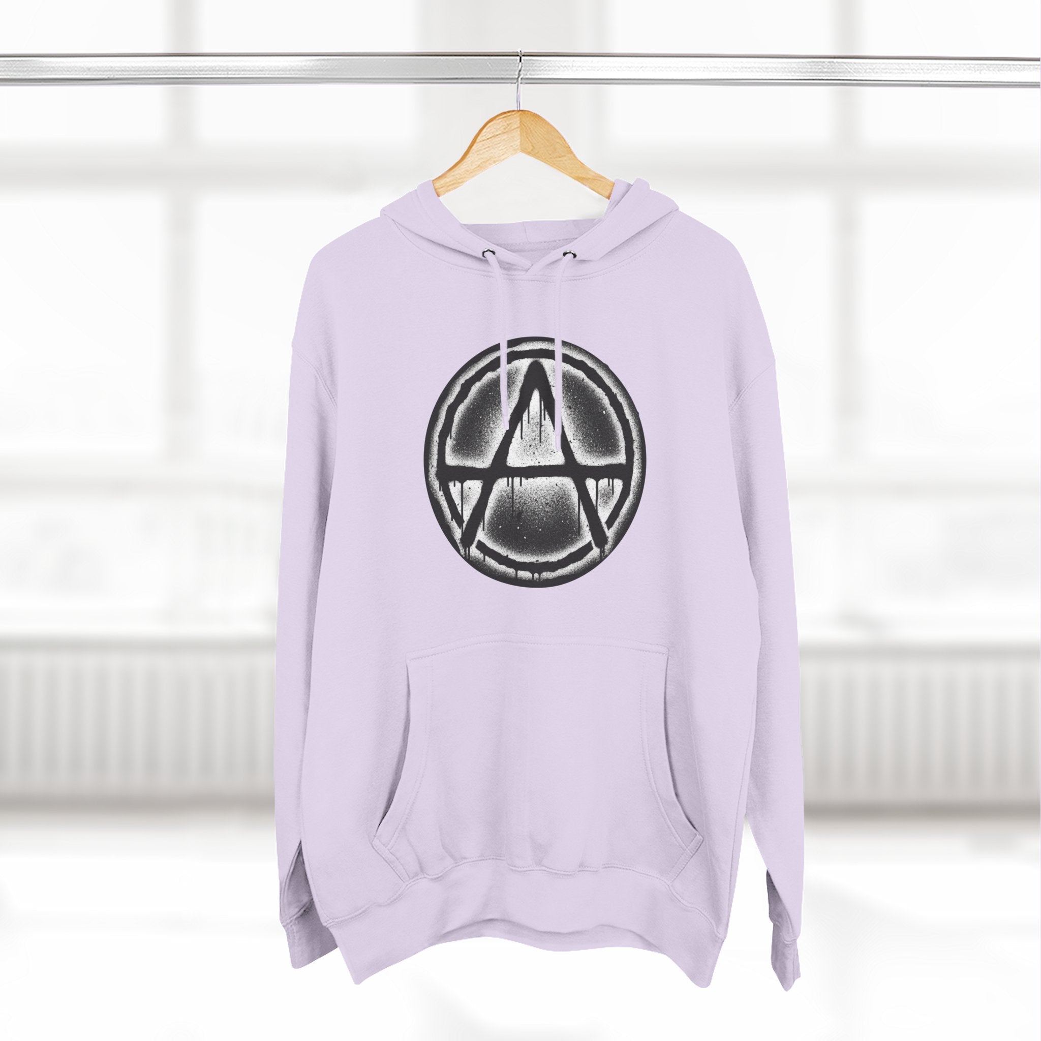 Anarchy Symbol Hoodie — Grunge Circle Anarchy Graphic Pullover 80's Fashion