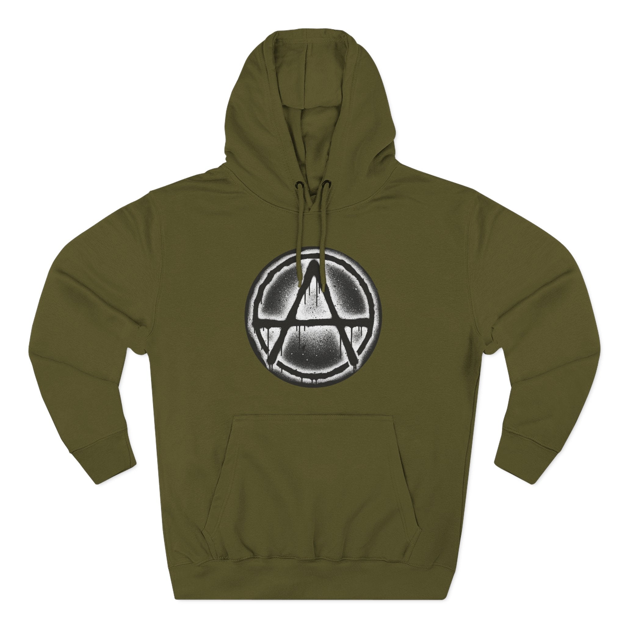 Anarchy Symbol Hoodie — Grunge Circle Anarchy Graphic Pullover 80's Fashion