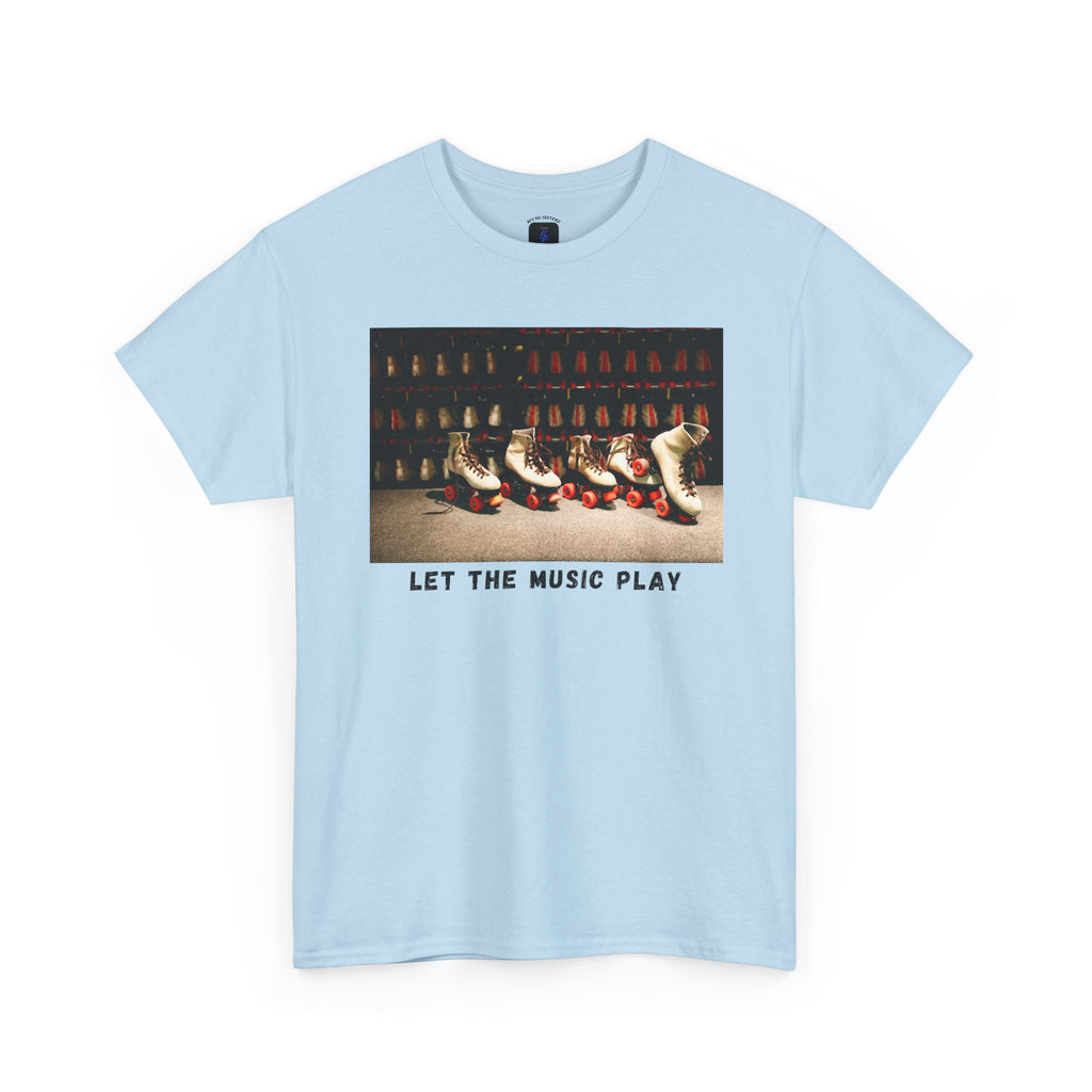Let The Music Play Tee — Retro Roller Skates Graphic T‑Shirt