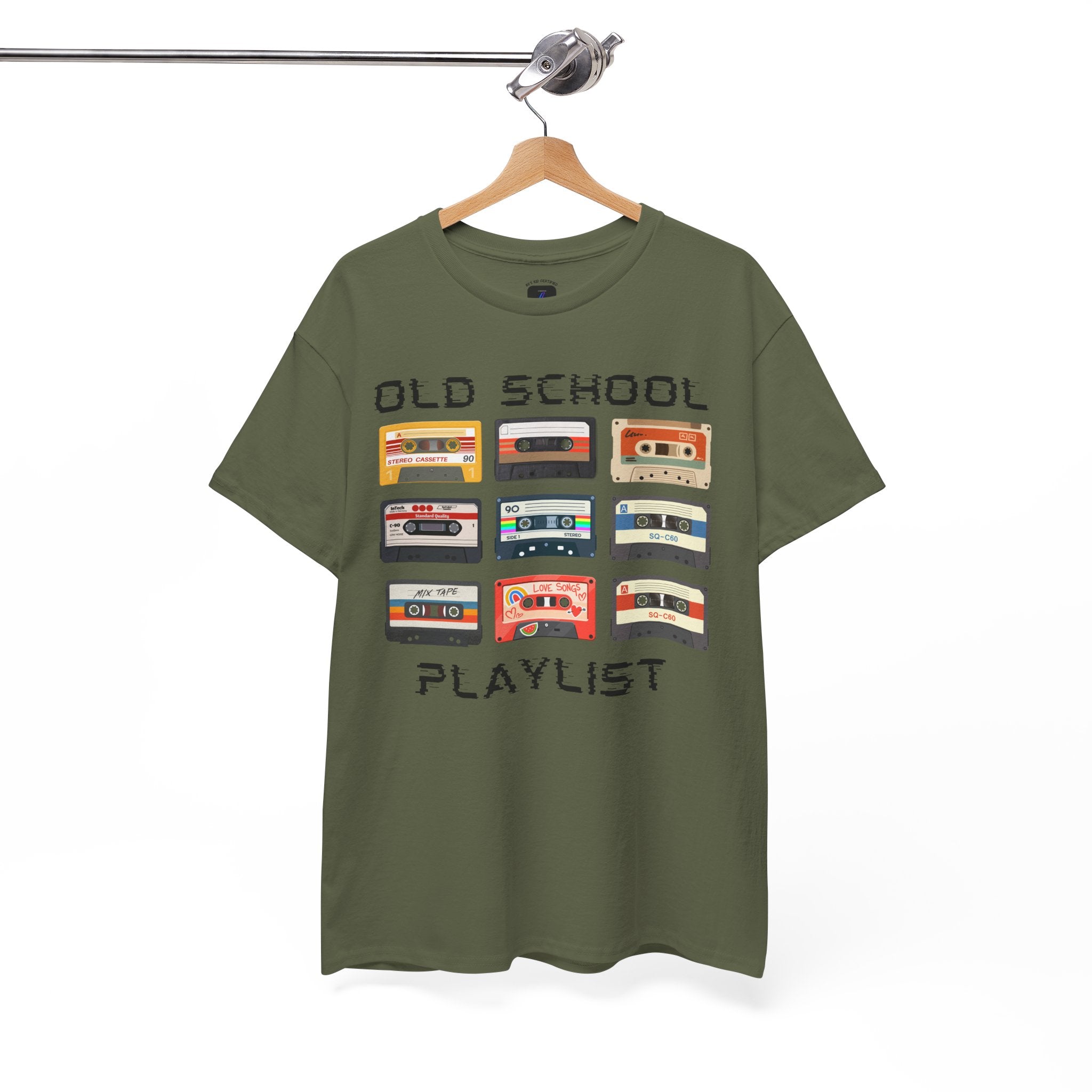 Old School Playlist T-Shirt — Retro 80s Cassette Tape Graphic Tee