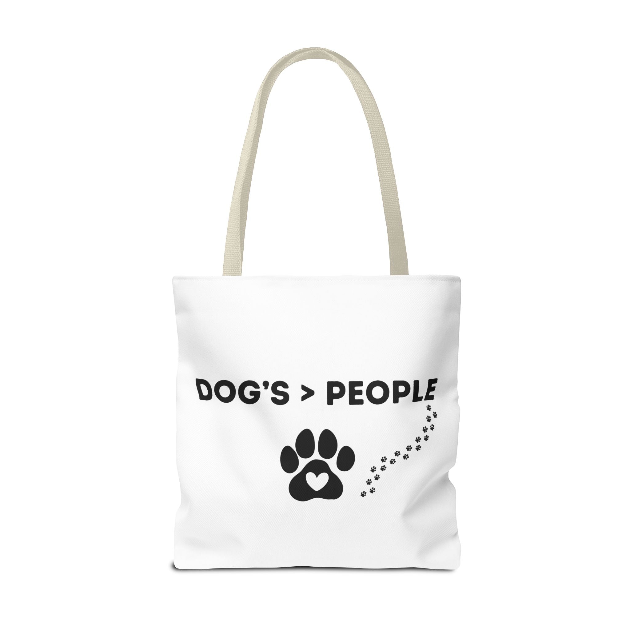 DOG'S > PEOPLE Tote Bag | Dog Paw Heart Design