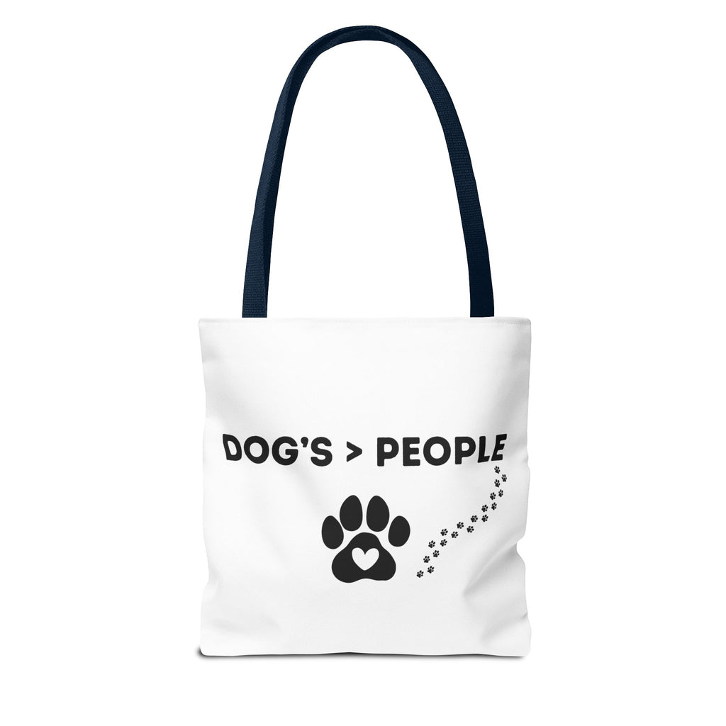 DOG'S > PEOPLE Tote Bag | Dog Paw Heart Design