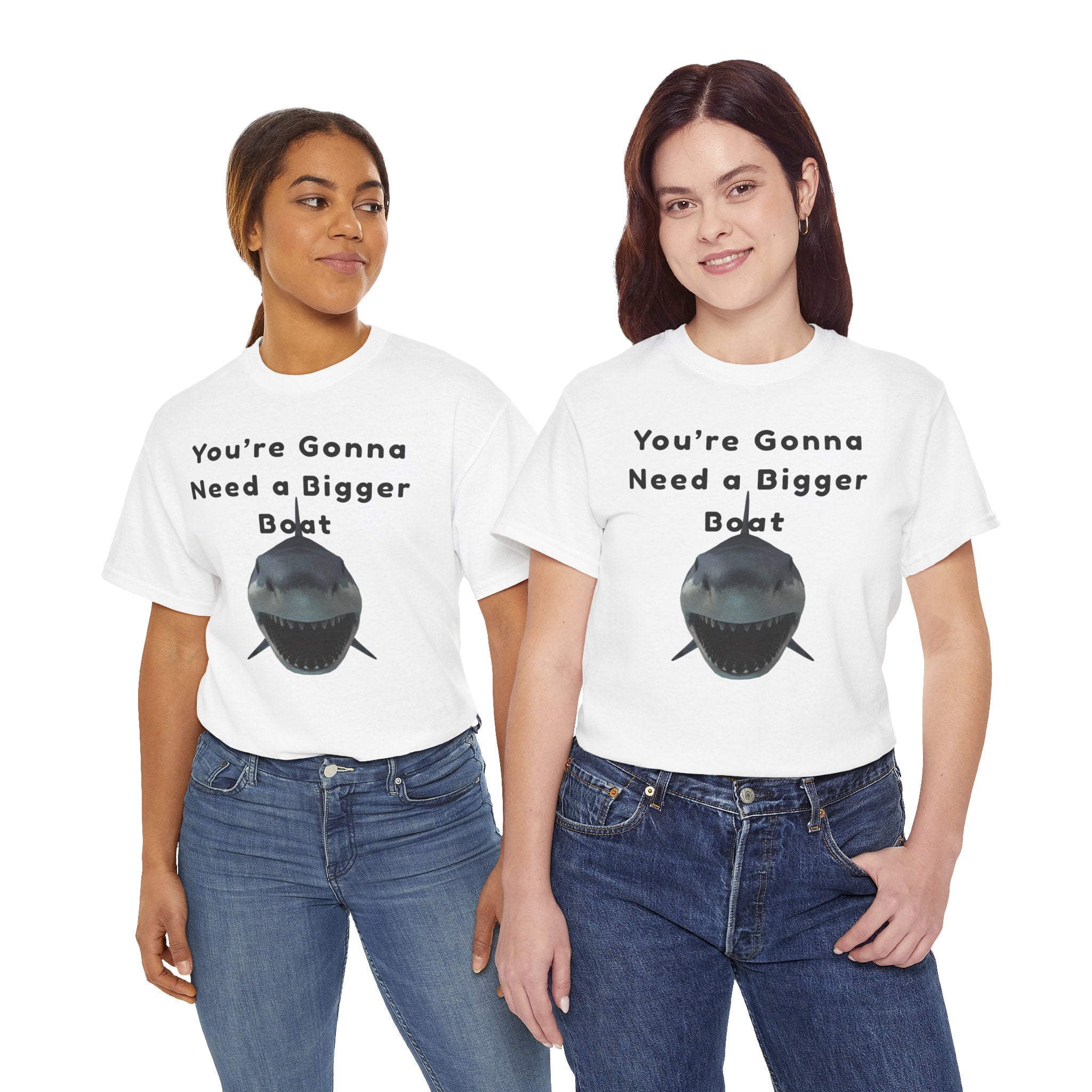 Shark Graphic Tee — "You're Gonna Need a Bigger Boat" Casual T-Shirt 80's Movie Qoutes