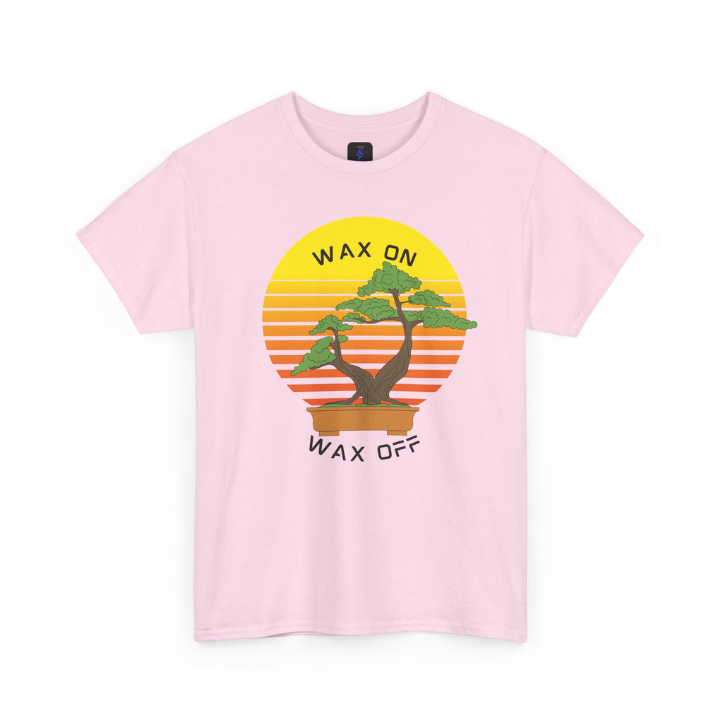 Wax On Wax Off Bonsai Tee — Retro Sunset Martial Arts T‑Shirt K-Kid Retro 80's