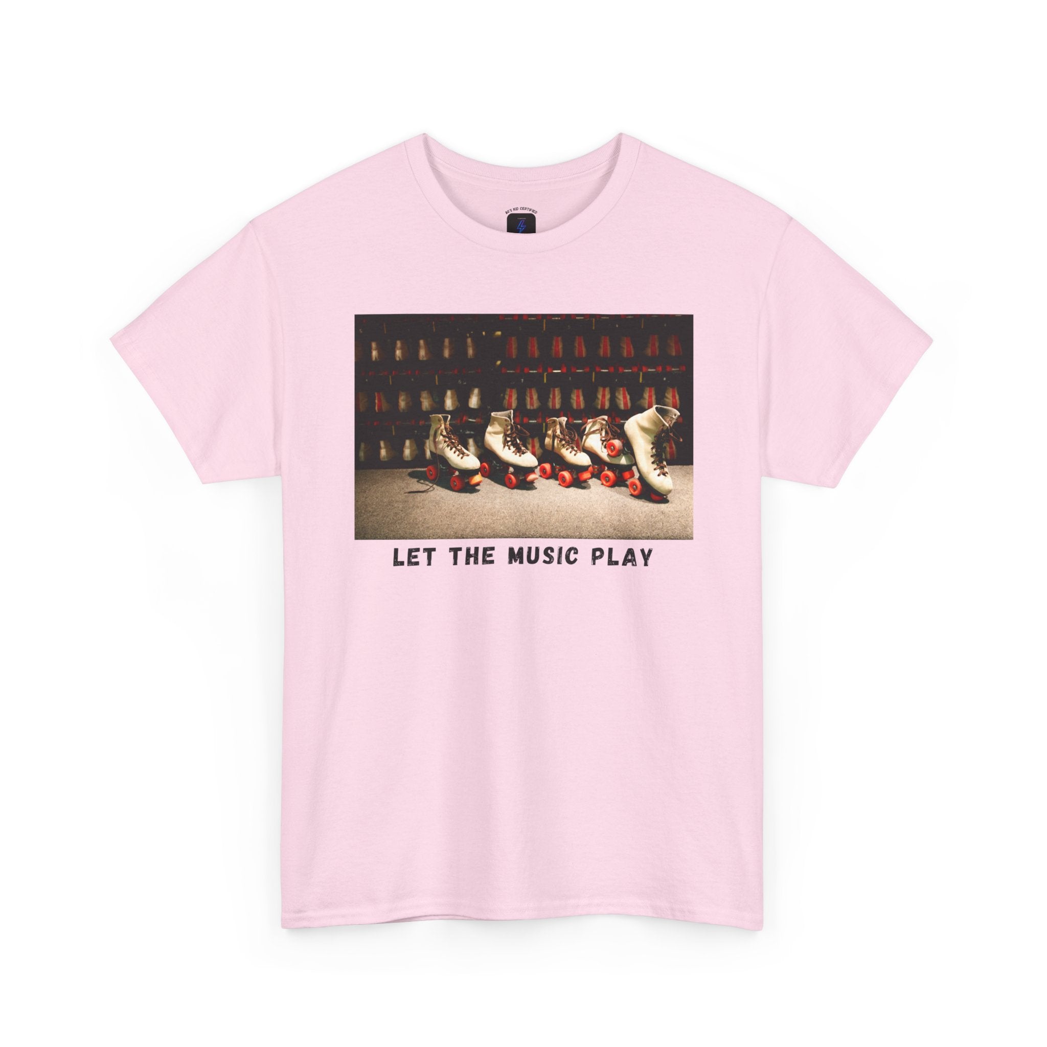 Let The Music Play Tee — Retro Roller Skates Graphic T‑Shirt