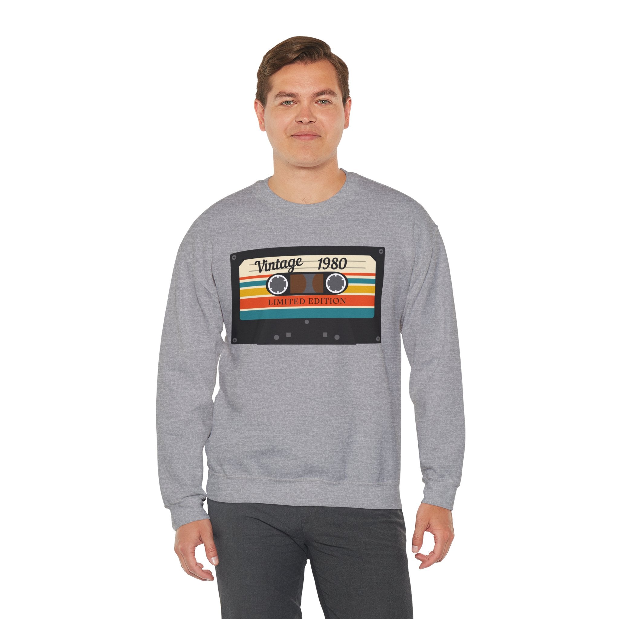 Vintage 1980 Cassette Sweatshirt — Retro Limited Edition Crewneck