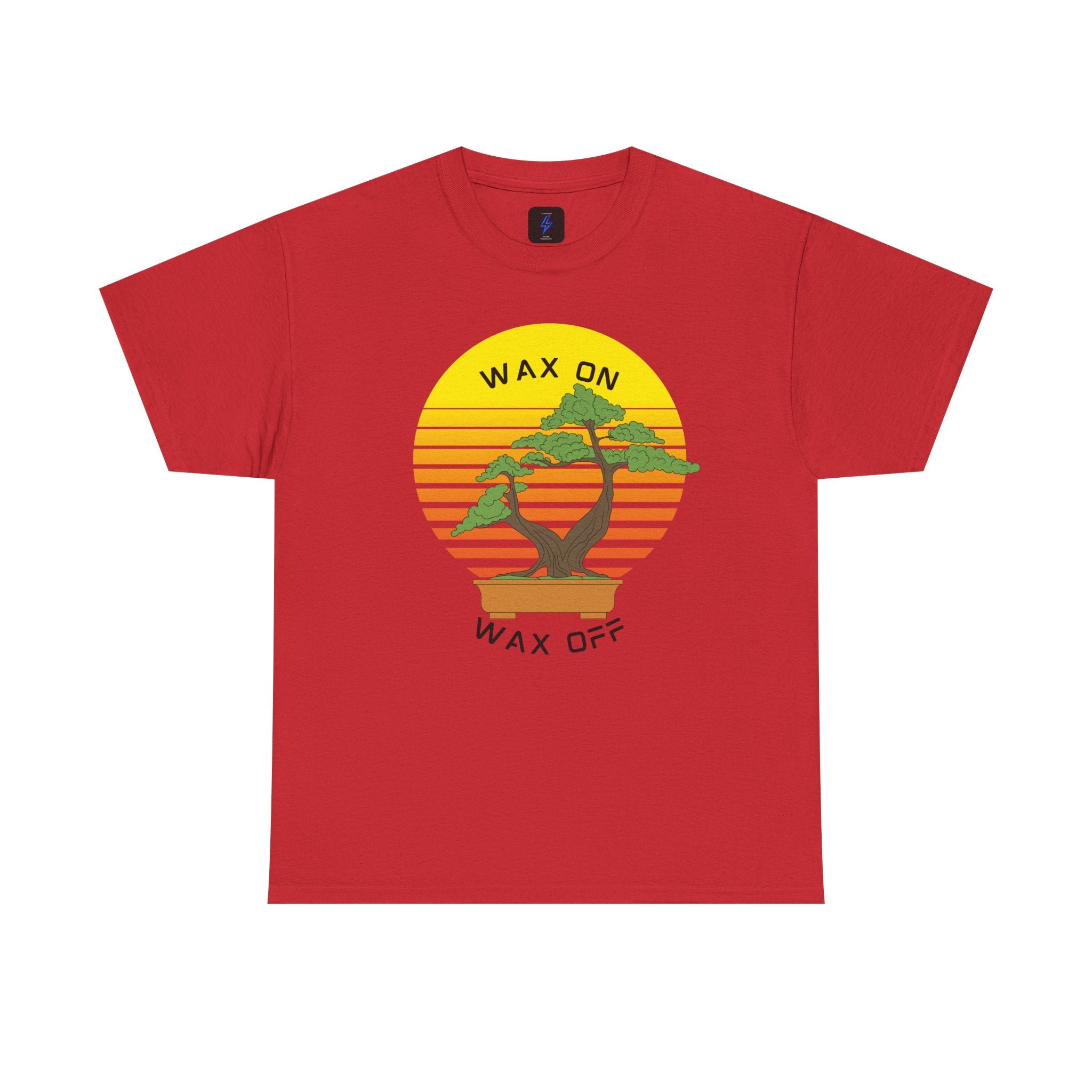 Wax On Wax Off Bonsai Tee — Retro Sunset Martial Arts T‑Shirt K-Kid Retro 80's