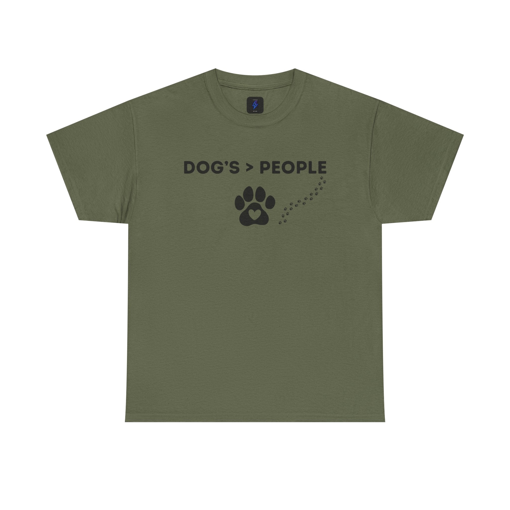 DOGS > PEOPLE TShirt | Paw Print Graphic Tee Dog Lover Shirt