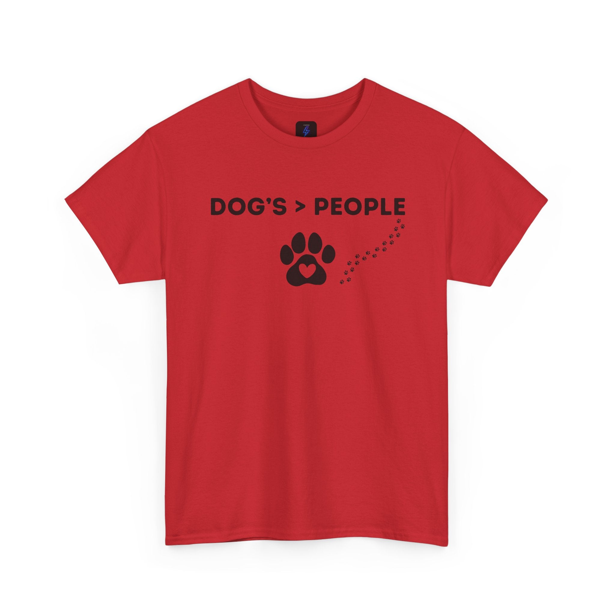 DOGS > PEOPLE TShirt | Paw Print Graphic Tee Dog Lover Shirt