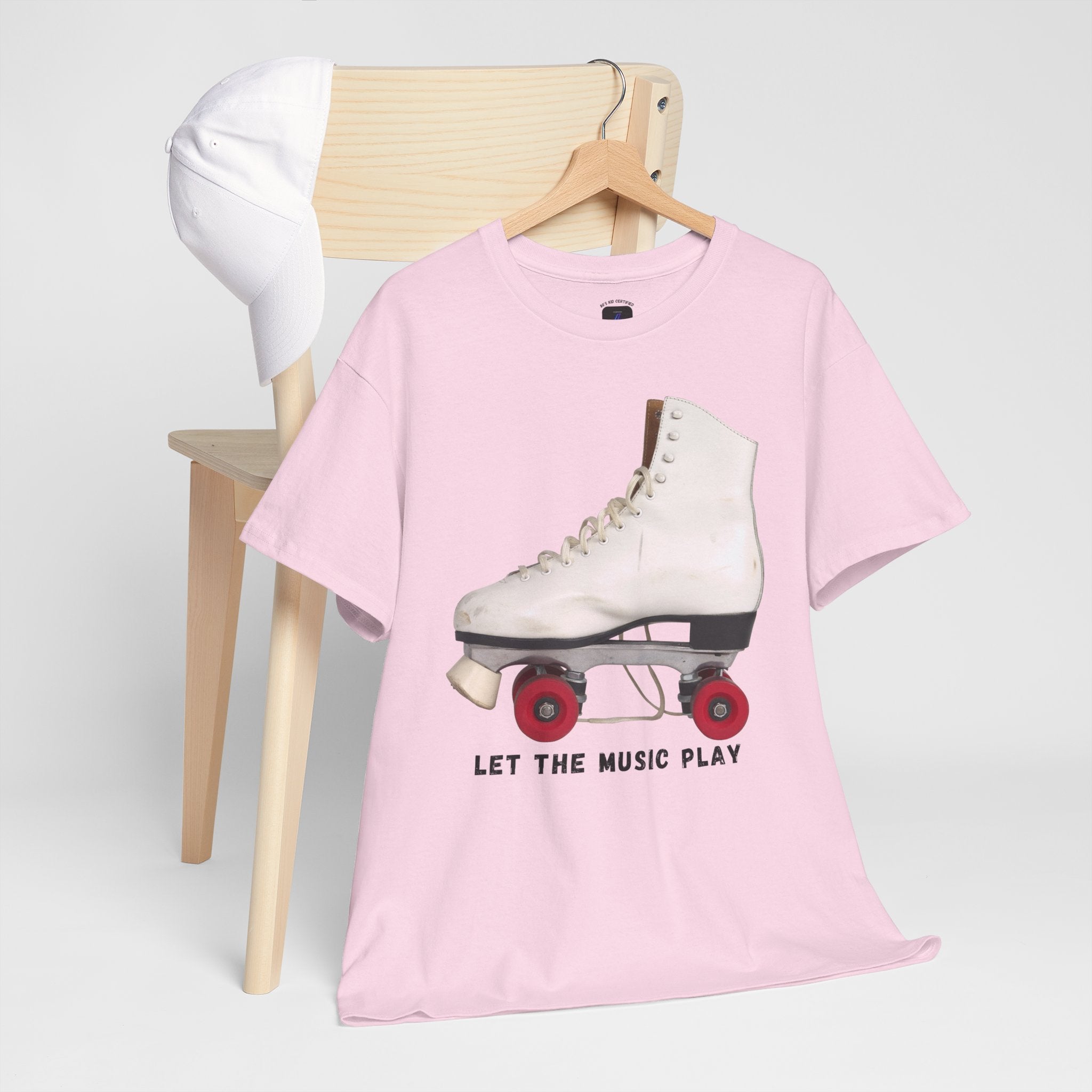 Roller Skate Tee — "Let the Music Play" Graphic T-Shirt
