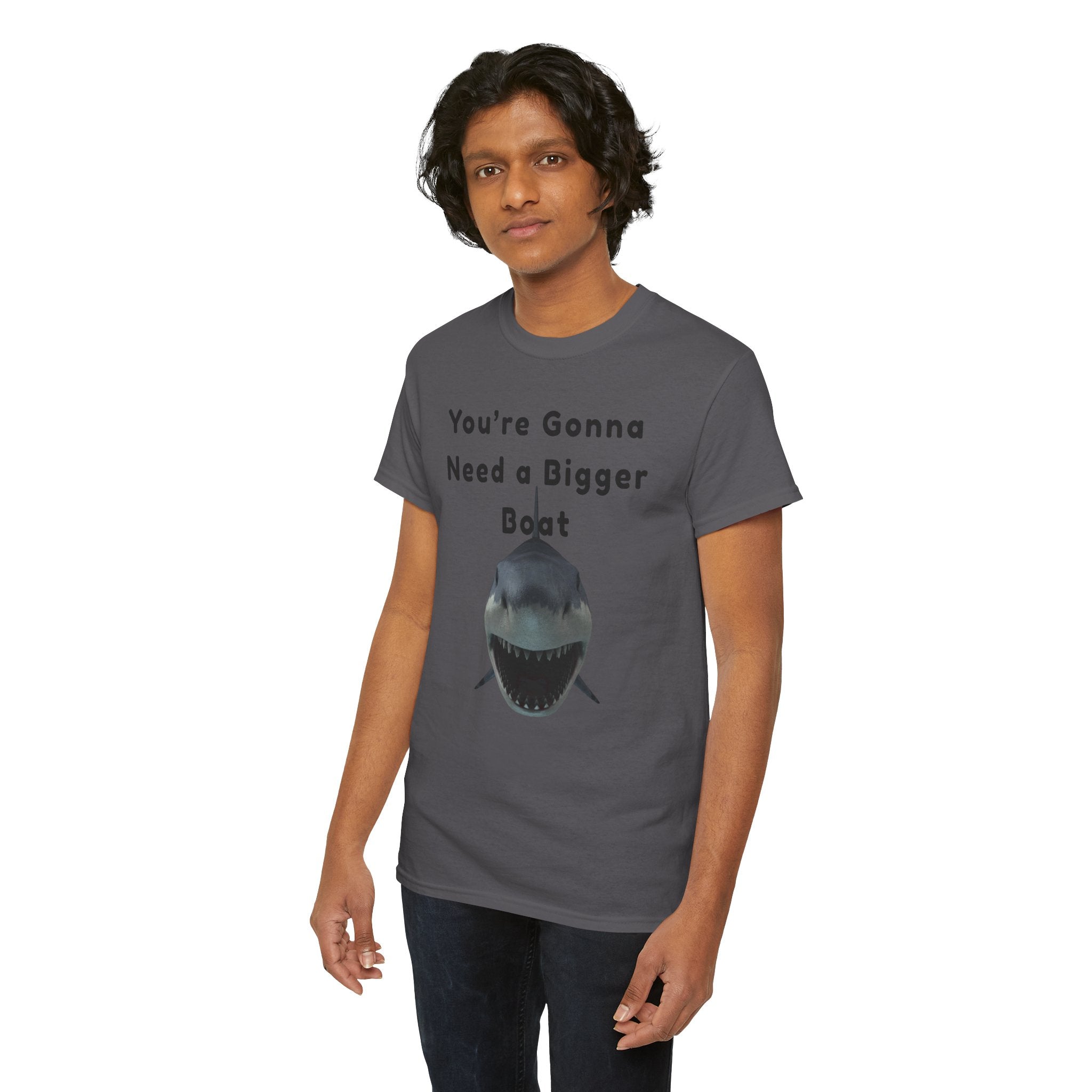 Shark Graphic Tee — "You're Gonna Need a Bigger Boat" Casual T-Shirt 80's Movie Qoutes