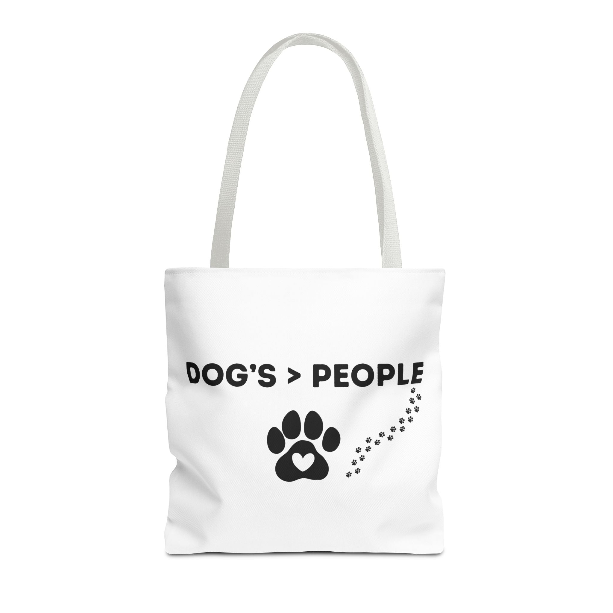 DOG'S > PEOPLE Tote Bag | Dog Paw Heart Design