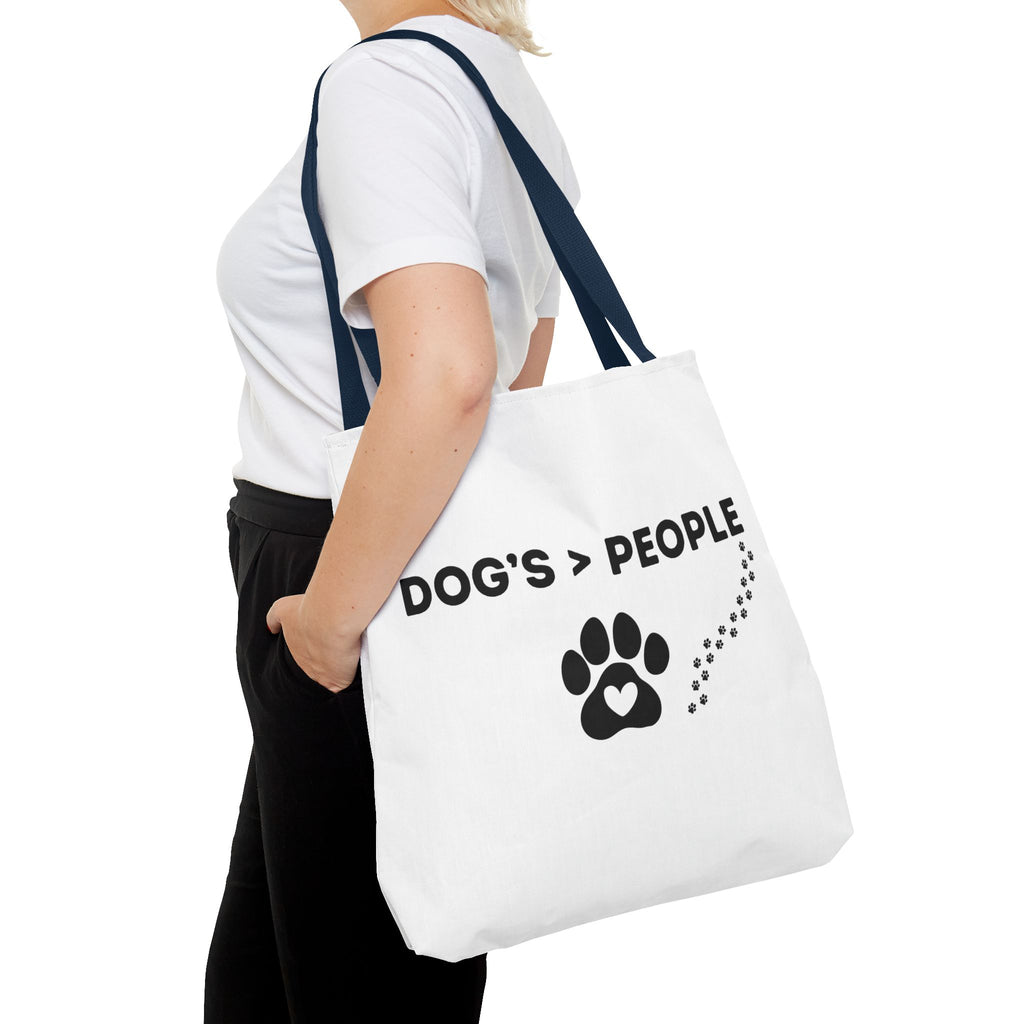 DOG'S > PEOPLE Tote Bag | Dog Paw Heart Design