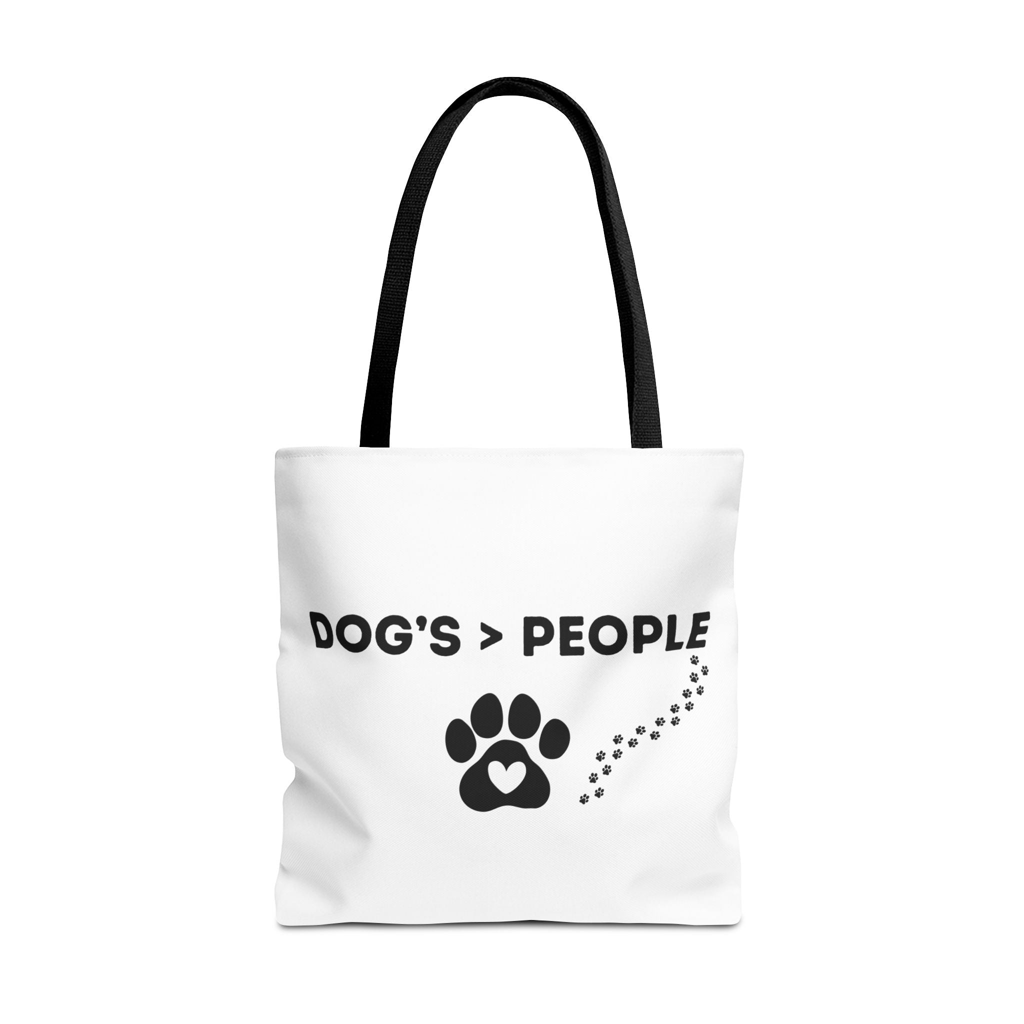 DOG'S > PEOPLE Tote Bag | Dog Paw Heart Design