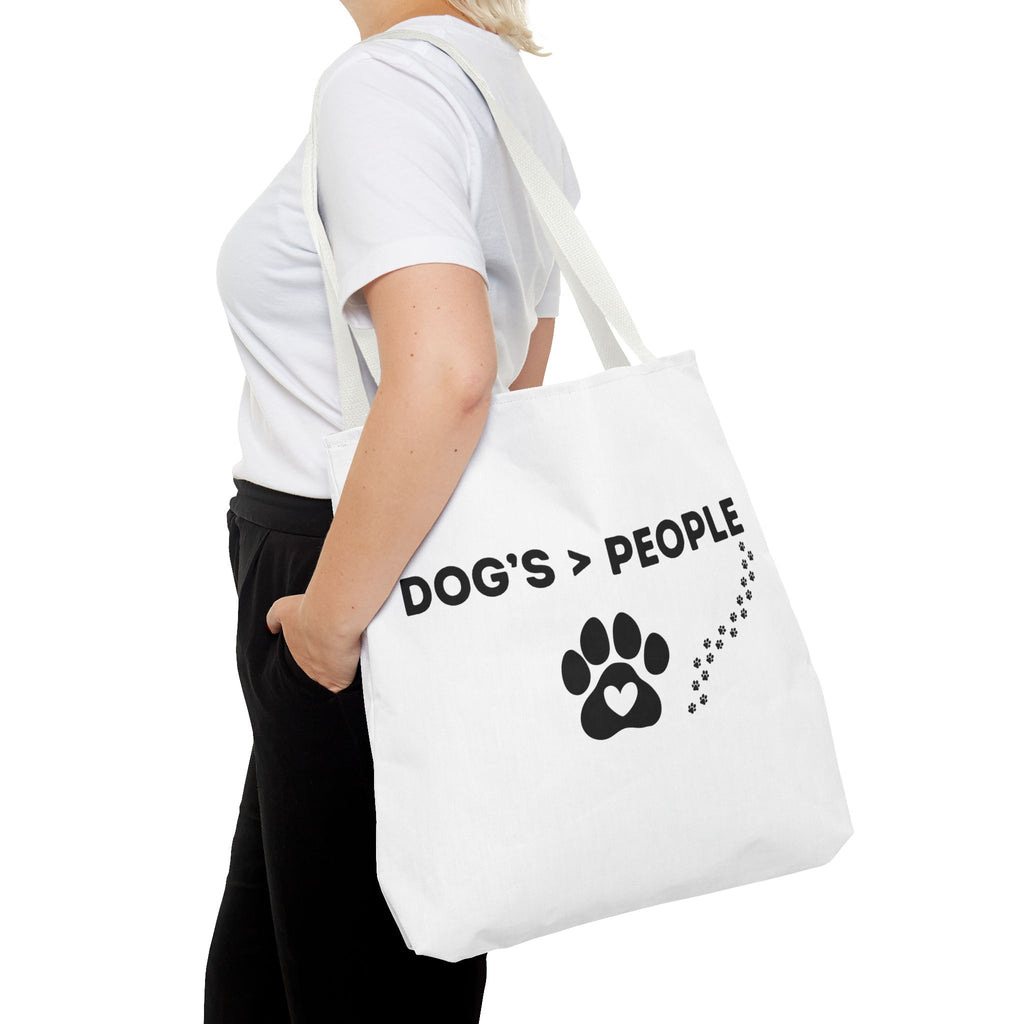 DOG'S > PEOPLE Tote Bag | Dog Paw Heart Design