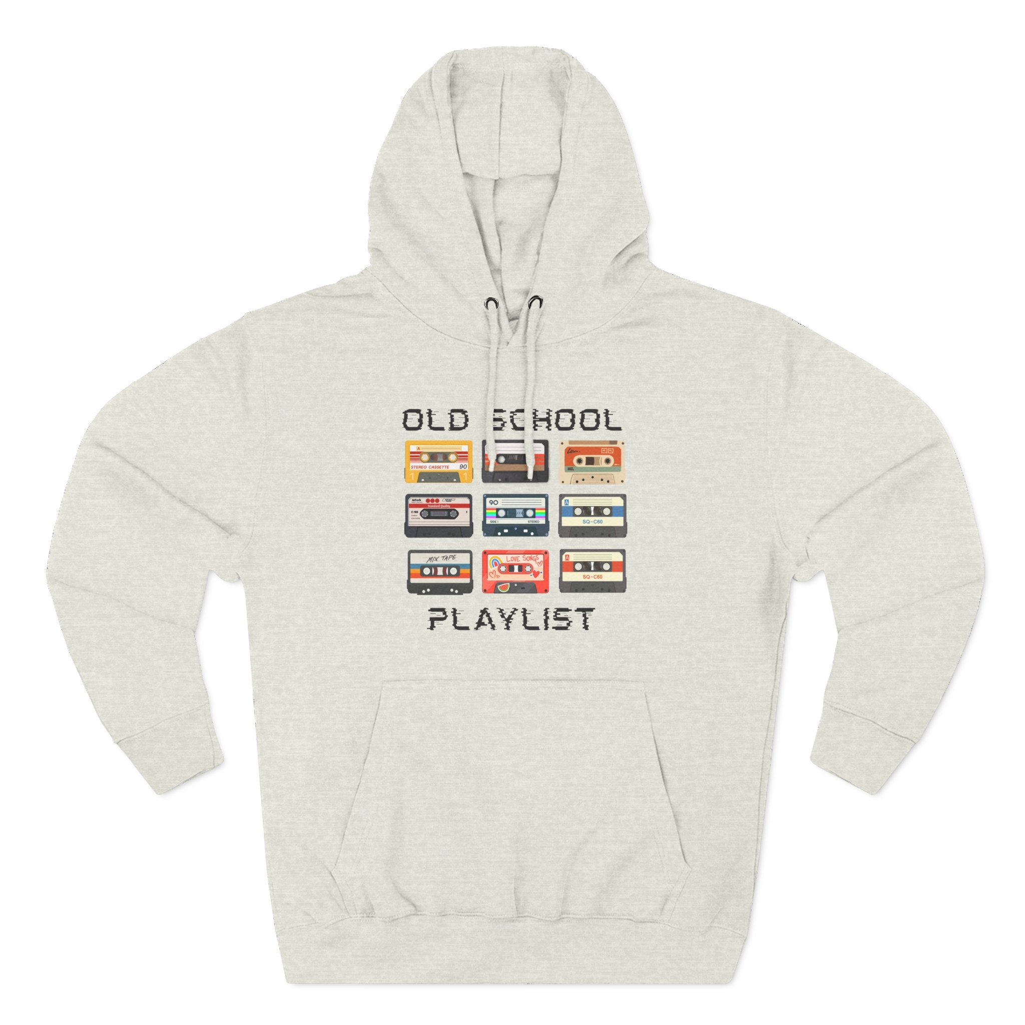 Old School Playlist Hoodie — Retro 80s Cassette Tape Graphic Pullover