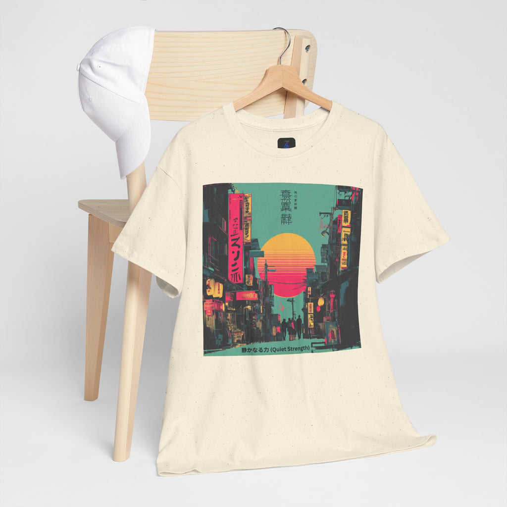 Quiet Strength Ukiyo-e T-Shirt — 静かなる力 (Ukiyo-e Style, 80s Remix)